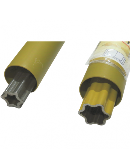 Transmisión cardan Categoría 6 x 1000 mm longitud tubo reforzado estrella 1"3/8 Z6