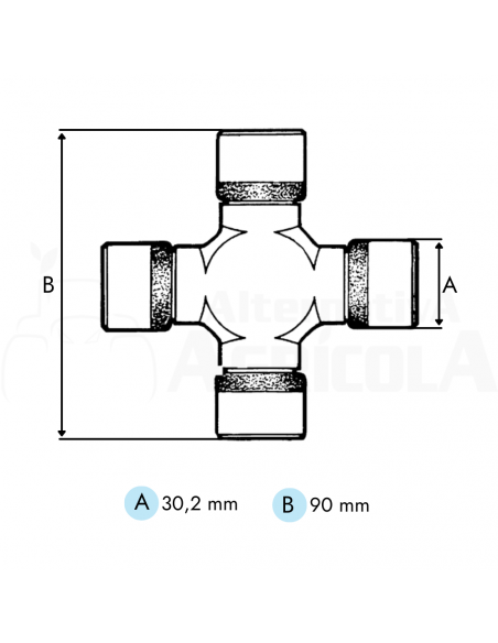 Transmisión cardan Categoría 6 x 1000 mm longitud tubo reforzado estrella 1"3/8 Z6