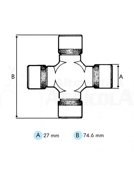 Transmisión Categoría 4 x 1000 mm embrague 4 discos Ø180mm tubo triangular 1"3/8 Z6