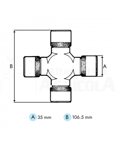 Transmisión Categoría 6 x 1000 mm embrague 2 discos Ø200mm tubo reforzado estrella 1"3/8 Z6
