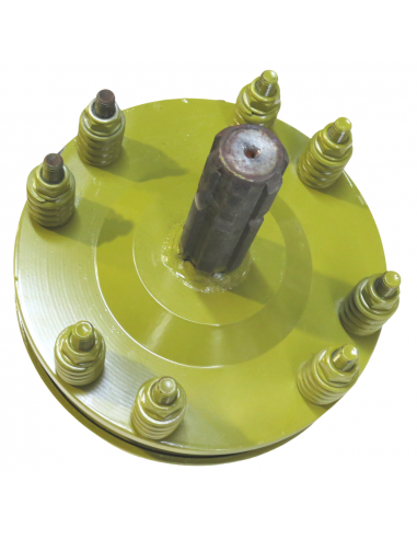 Embrague adaptador eje macho 1"3/8 Z6 y hembra 1"3/8 Z6 con 4 discos Ø200mm