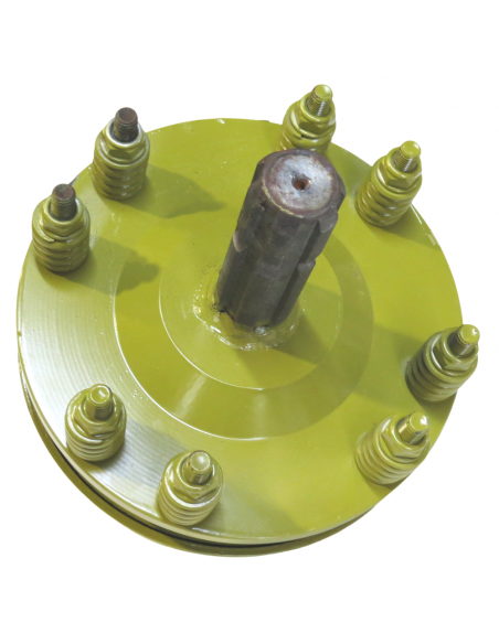 Embrague adaptador eje macho 1"3/8 Z6 y hembra 1"3/8 Z6 con 4 discos Ø200mm