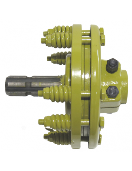 Embrague adaptador eje macho 1"3/8 Z6 y hembra 1"3/8 Z6 con 2 discos Ø200mm