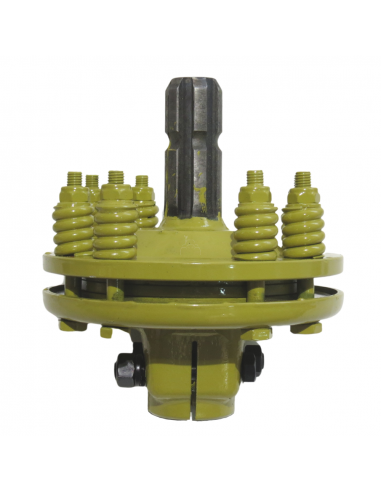 Embrague adaptador eje macho 1"3/8 Z6 y hembra 1"3/8 Z6 con 2 discos Ø180mm
