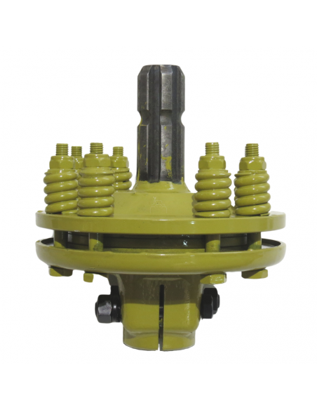 Embrague adaptador eje macho 1"3/8 Z6 y hembra 1"3/8 Z6 con 2 discos Ø180mm