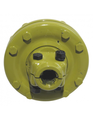 Embrague adaptador eje macho 1"3/8 Z6 y hembra 1"3/8 Z6 con 2 discos Ø180mm