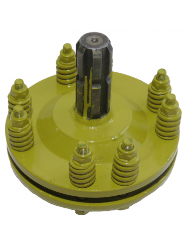 Embrague adaptador eje macho 1"3/8 Z6 y hembra 1"3/8 Z6 con 2 discos Ø180mm