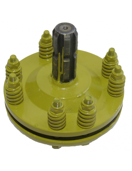 Embrague adaptador eje macho 1"3/8 Z6 y hembra 1"3/8 Z6 con 2 discos Ø180mm