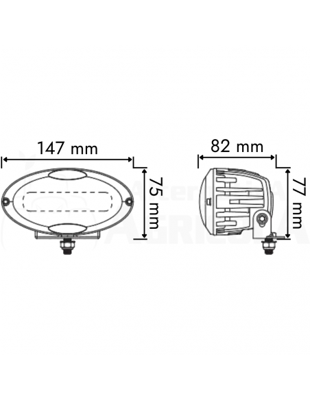 Faro trabajo de led cabina tractores John Deere y otras marcas para adaptar