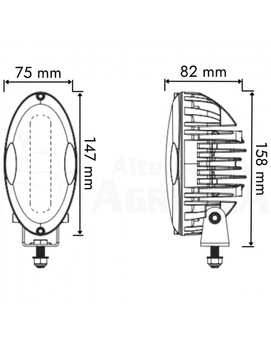Faro trabajo de led cabina tractores John Deere y otras marcas para adaptar
