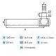 Rótula dirección regulable de muescas 370mm tractores John Deere S/20-30-35-40-50