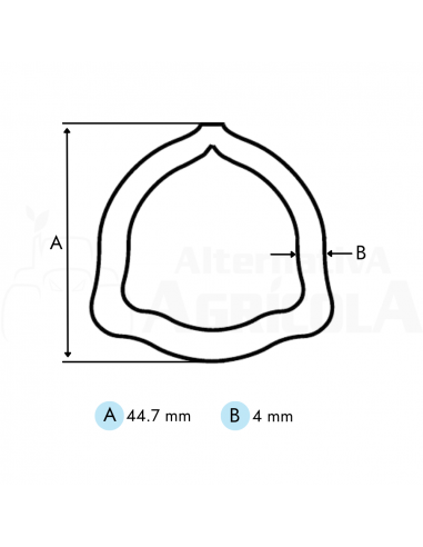 Tubo triangular interior Cat 6 de 1metro para transmisiones
