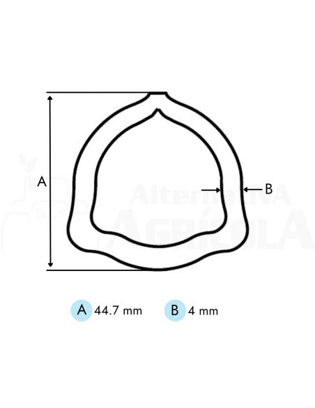 Tubo triangular interior Cat 6 de 1metro para transmisiones
