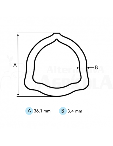 Tubo triangular Cat 2 exterior de 1 metro para transmisiones