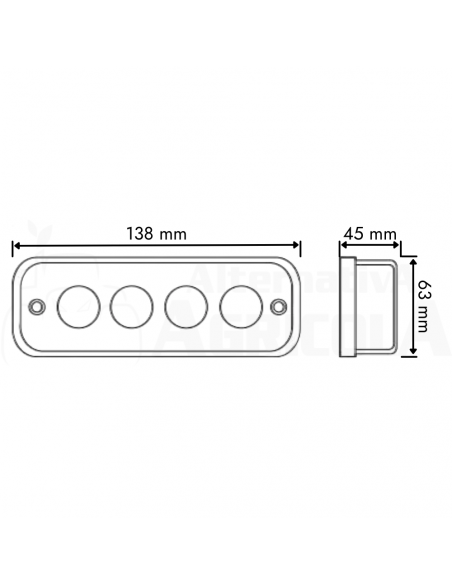 Faro trabajo Led montando en parte superior cabina tractores John Deere