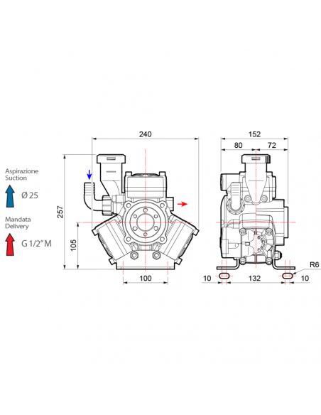 Bomba fumigación 3 membranas de alta presión Comet APS41