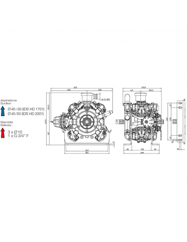 Bomba fumigación 4 membranas de alta presión Comet IDS1701