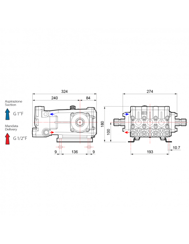 Bomba fumigación 3 pistones de alta presión Comet YA75