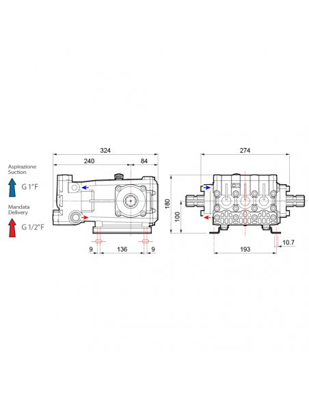 Bomba fumigación 3 pistones de alta presión Comet YA65