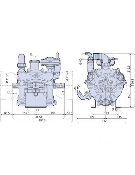 Bomba fumigación Annovi Reverberi AR 140 BP/C