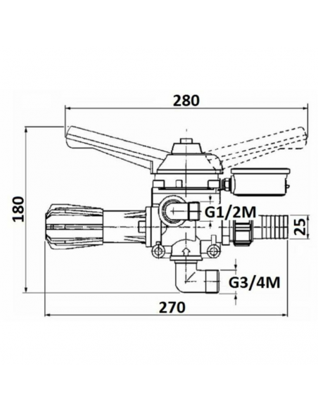 Válvula de regulación Gemini 2V 50L 40bar