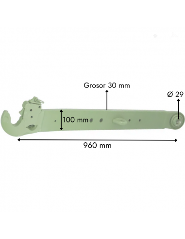 Barra paralela derecha con enganche rápido tractor John Deere S/6000