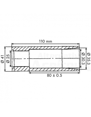 Manguito cónico / casquillo para púas de 820 mm
