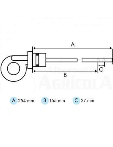 Varilla nivel aceite motor tractores John Deere