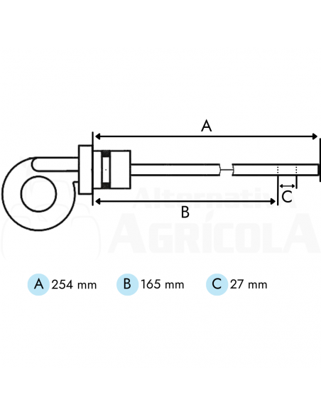 Varilla nivel aceite motor tractores John Deere