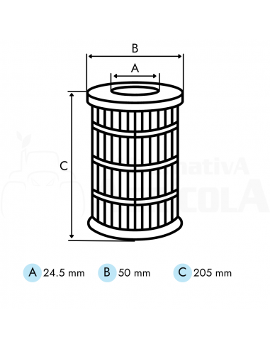 Filtro hidráulico Case-IH  Claas / Renault  Deutz  Hurlimann  Lamborghini  Landini  Massey Ferguson  Same