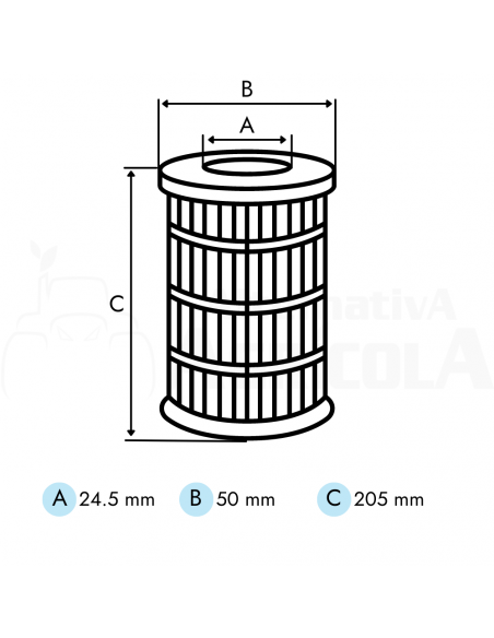 Filtro hidráulico Case-IH  Claas / Renault  Deutz  Hurlimann  Lamborghini  Landini  Massey Ferguson  Same