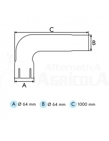 Tubo de Escape Sistema Vertical para Tractores John Deere Series 6000, 6005, 6010 y 6020