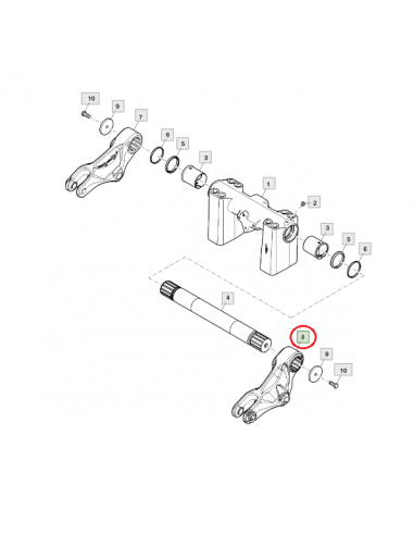 Brazo elevador hidráulico derecho L169801 para John Deere serie 6005, 6030, 7030