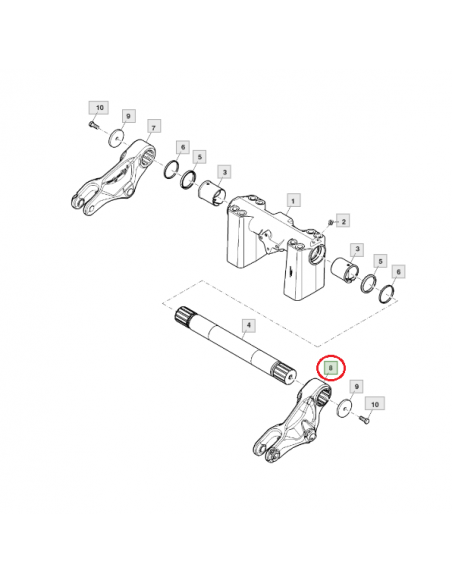 Brazo elevador hidráulico derecho L169801 para John Deere serie 6005, 6030, 7030