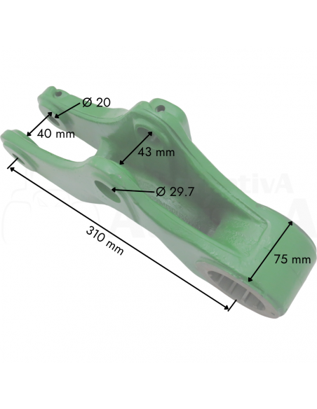 Brazo elevador hidráulico derecho L169801 para John Deere serie 6005, 6030, 7030
