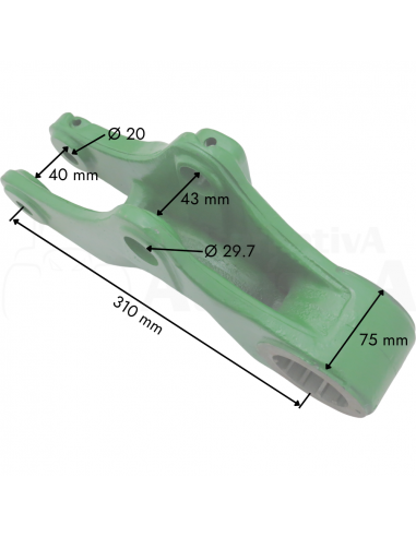 Brazo elevador hidráulico derecho L169801 para John Deere serie 6005, 6030, 7030