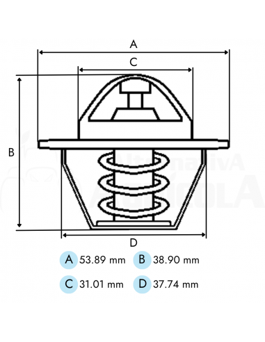 Termostato temperatura 82º tractor Massey Ferguson