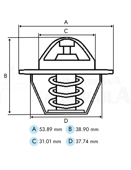 Termostato temperatura 82º tractor Massey Ferguson