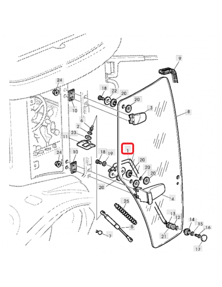 Mango puerta izquierda AL78276