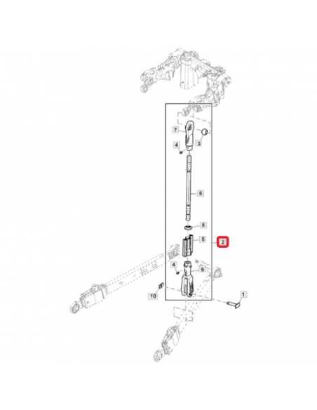 Brazo Tensor Vertícal Izquierdo Categoría 2 para Tractores John Deere