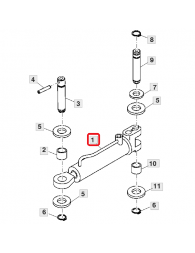 Cilindro de dirección John Deere RE158651