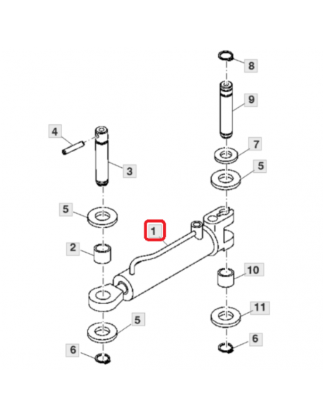 Cilindro de dirección John Deere RE158651