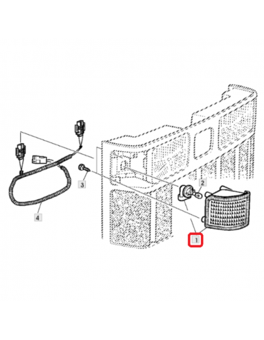 Faro de trabajo led delantero izquierdo panel frontal John Deere AL78177
