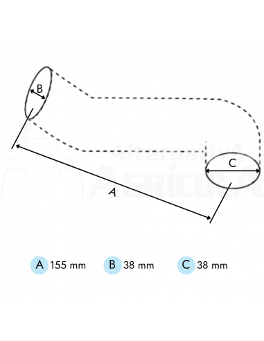Manguito Superior Radiador John Deere Tractores Serie 20, 30, 35, 40 varios modelos