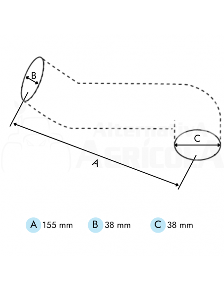 Manguito Superior Radiador John Deere Tractores Serie 20, 30, 35, 40 varios modelos