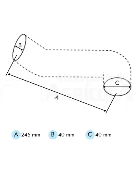 Manguito superior radiador tractor John Deere Serie 40, 50, 55 varios modelos
