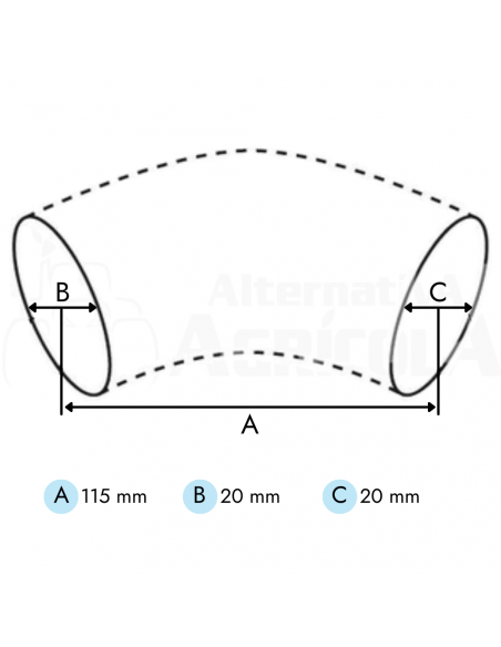 Manguito enfriador aceite motor tractor John Deere Serie