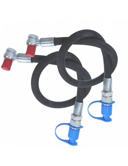 Juego 2 latiguillo tercer punto 3/8" con enchufe rápido 1/2" 790 mm