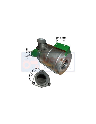 Silencioso de escape con sistema de escape hacia abajo John Deere AL39137