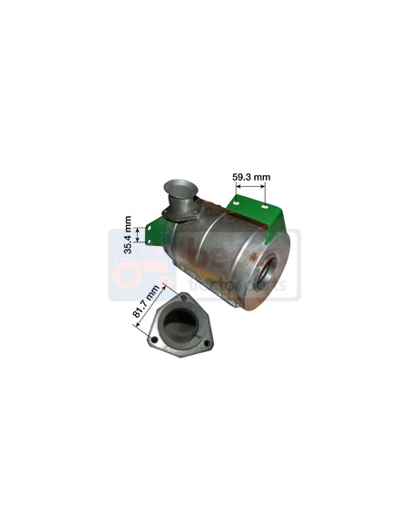 Silencioso de escape con sistema de escape hacia abajo John Deere AL39137